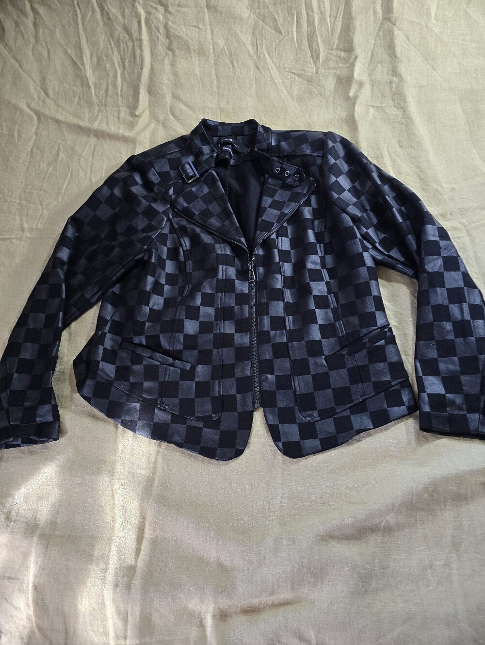Studio By Torrid Coated Ponte Zip Front Moto Jacket Size 1X 16-18